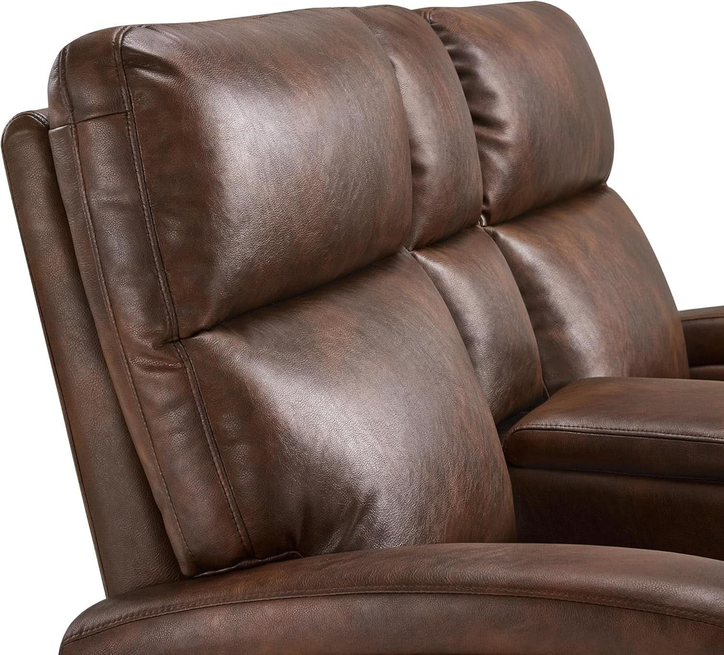 65.7 Inch Dark Brown Zero Wall Power Recliner Loveseat