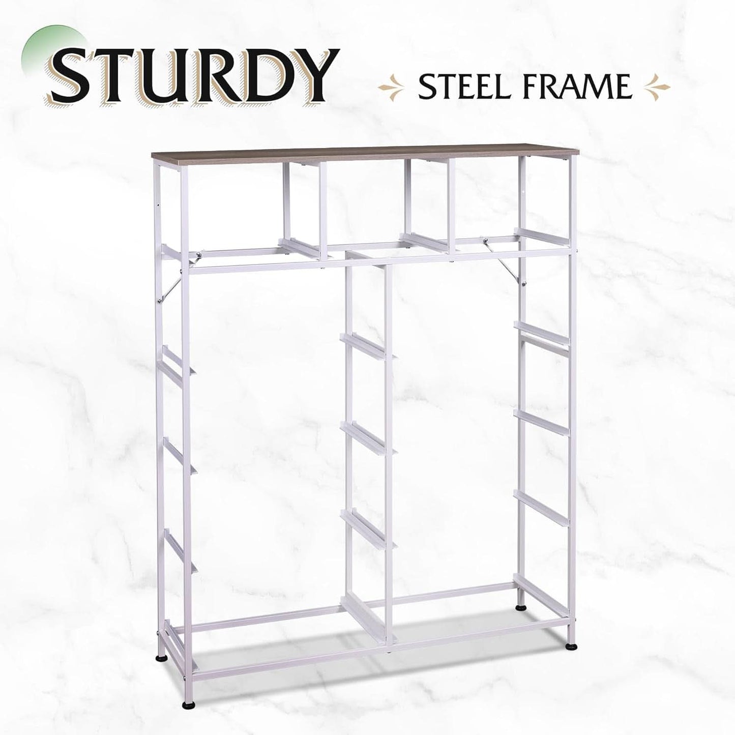 Tall Fabric Dresser Storage Tower 11 Drawer Greige Bedroom