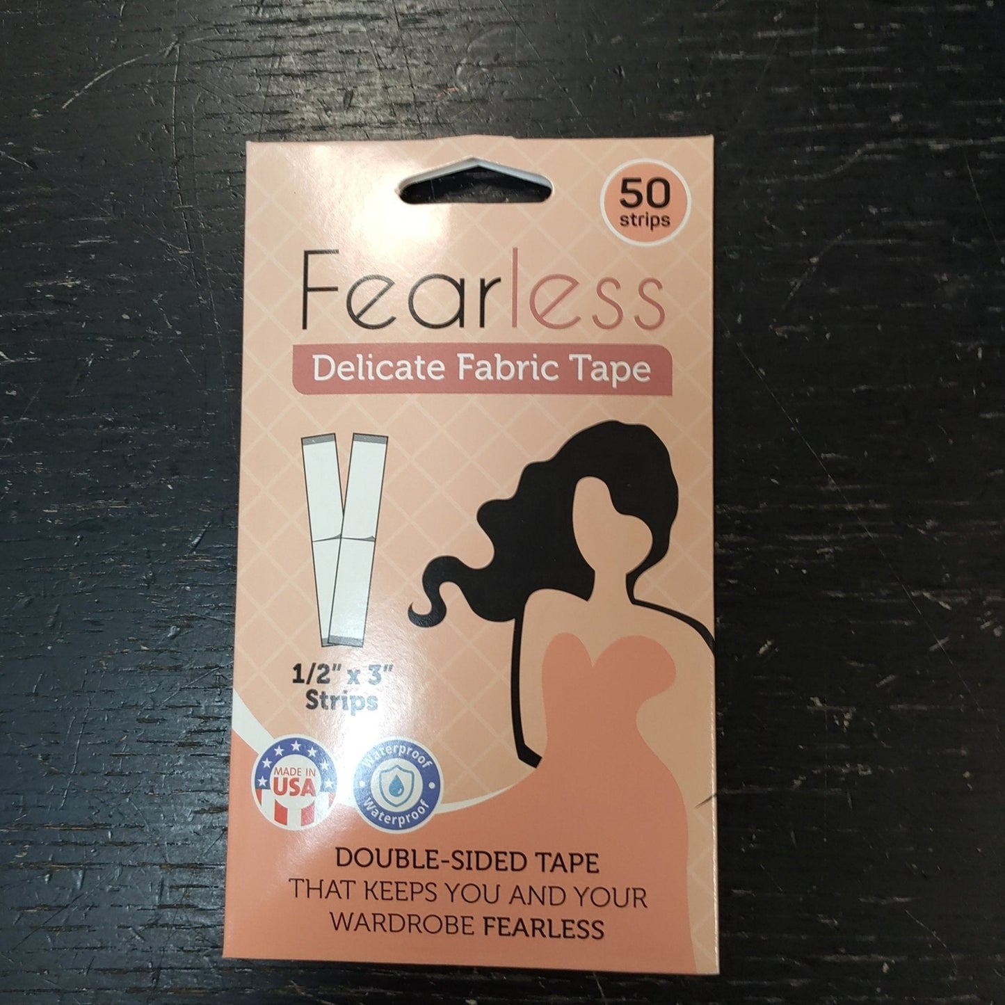 Fearless Tape - Delicate Fabric - Women's Double Sided Tape for Clothing and Body, Transparent Clear Color for All Skin Shades, 50 Count (B07YNZQD51)