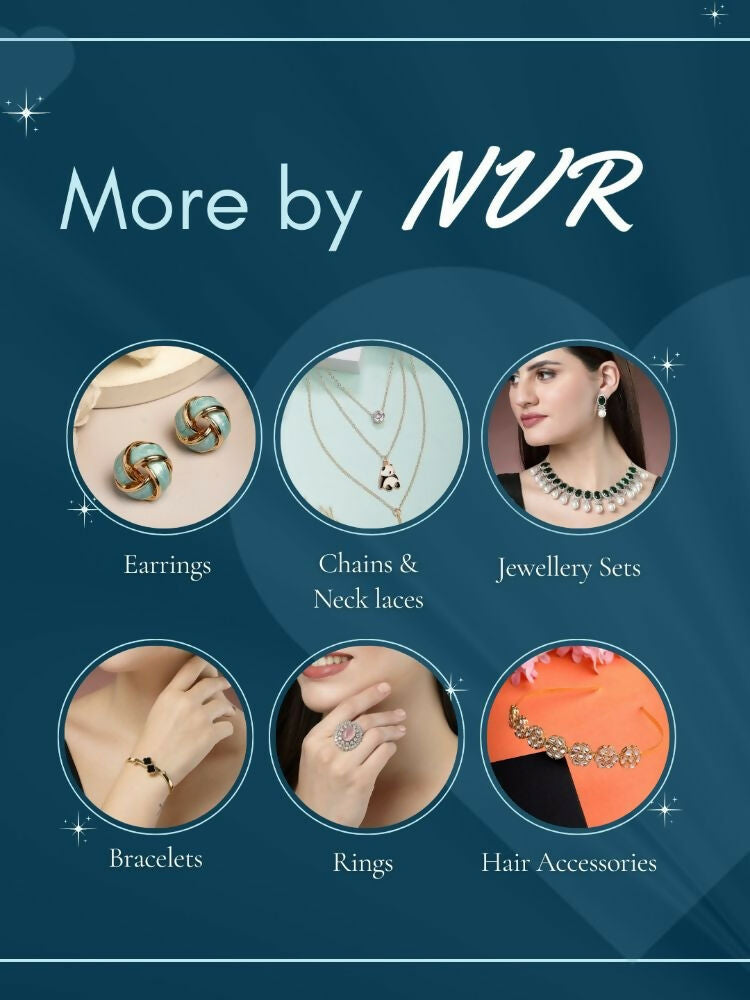 NVR Women's Pearls Gold Toned Bracelet