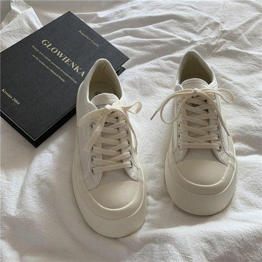 Flat Women's Sports Vintage Casual Footwear Canvas Trainers Low Top Canvas Sneakers