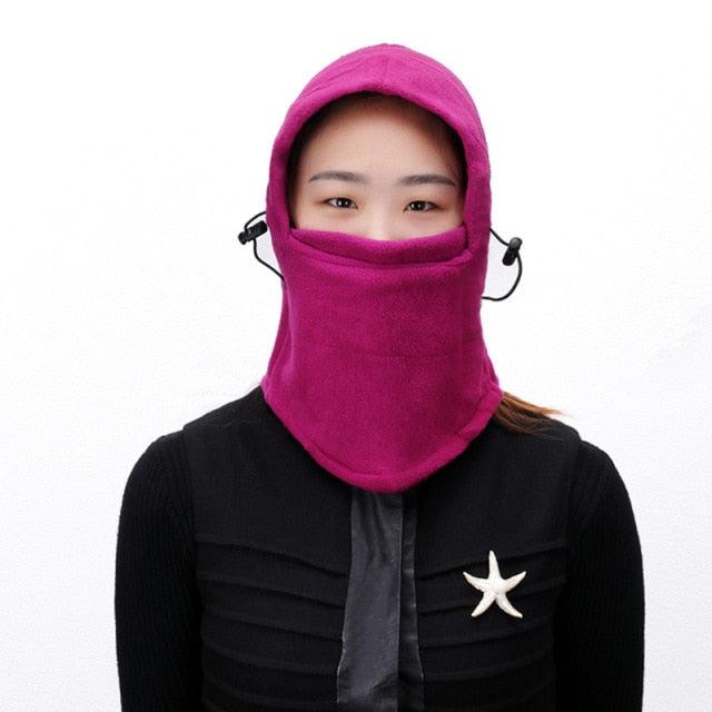 Fleece Plush Balaclava Winter Scarf Hat