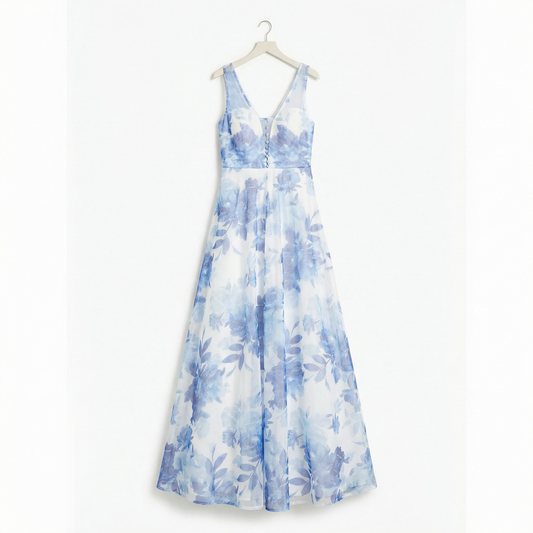 Trixxi Juniors Sequined Floral-Print Gown, Size 1