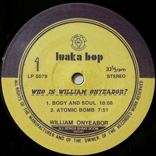 Who Is William Onyeabor? (3xVINYL) | Mint (M) Mint (M)