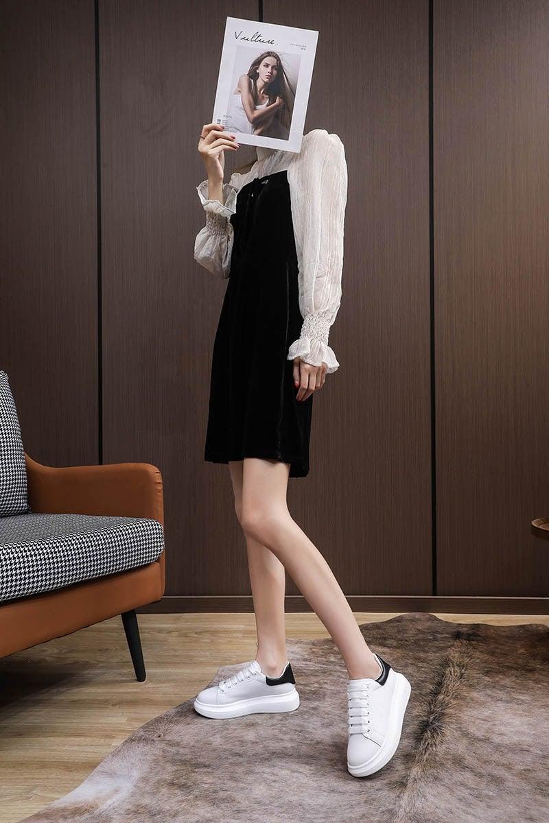 Genuine Leather Women Platform Autumn Fashion Sports Walking Sneakers