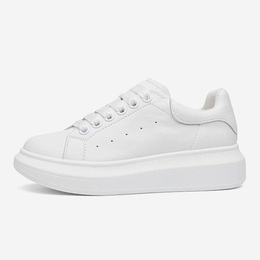 Genuine Leather Women Platform Autumn Fashion Sports Walking Sneakers
