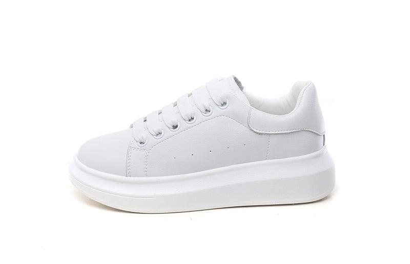 Genuine Leather Women Platform Autumn Fashion Sports Walking Sneakers