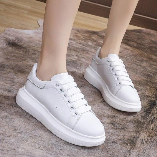 Genuine Leather Women Platform Autumn Fashion Sports Walking Sneakers