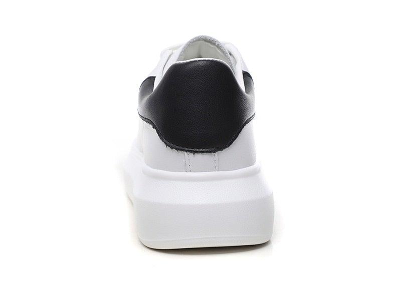 Genuine Leather Women Platform Autumn Fashion Sports Walking Sneakers
