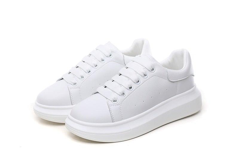 Genuine Leather Women Platform Autumn Fashion Sports Walking Sneakers