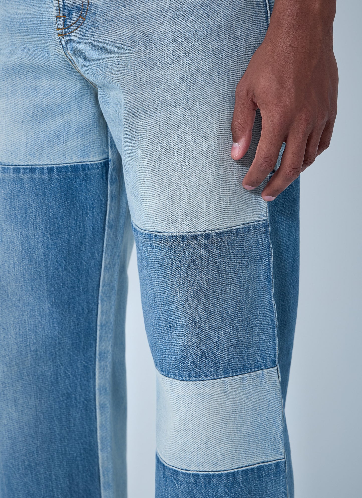 Gucci Men Contrast Panel Jeans