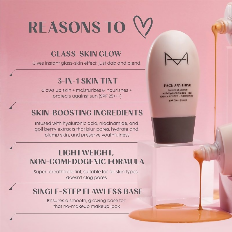 House Of Makeup Face Anything Luminous Skin Tint For Glass Skin - D10 Deep Skin Tone