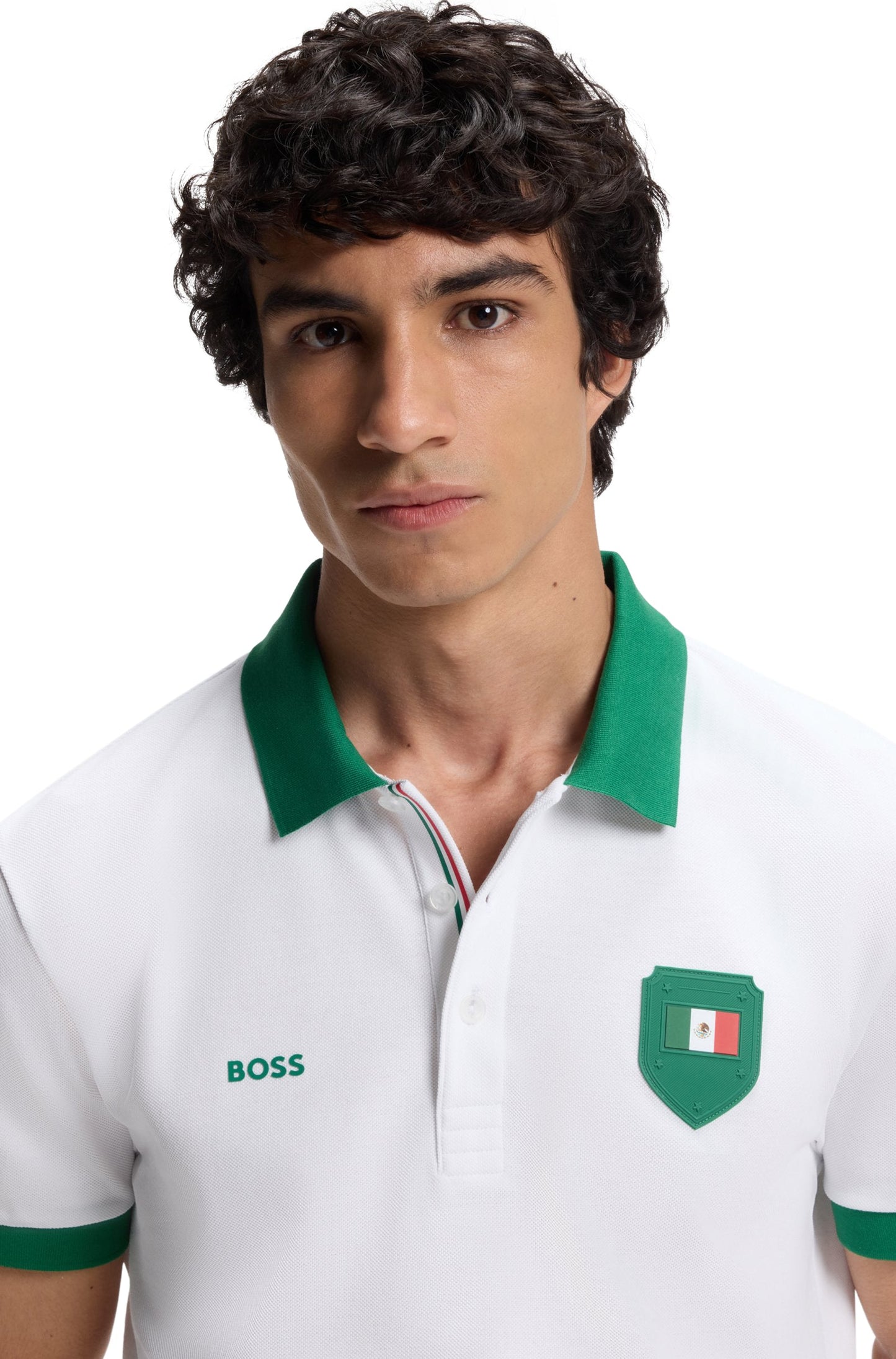 Boss Green Mexico Polo - White
