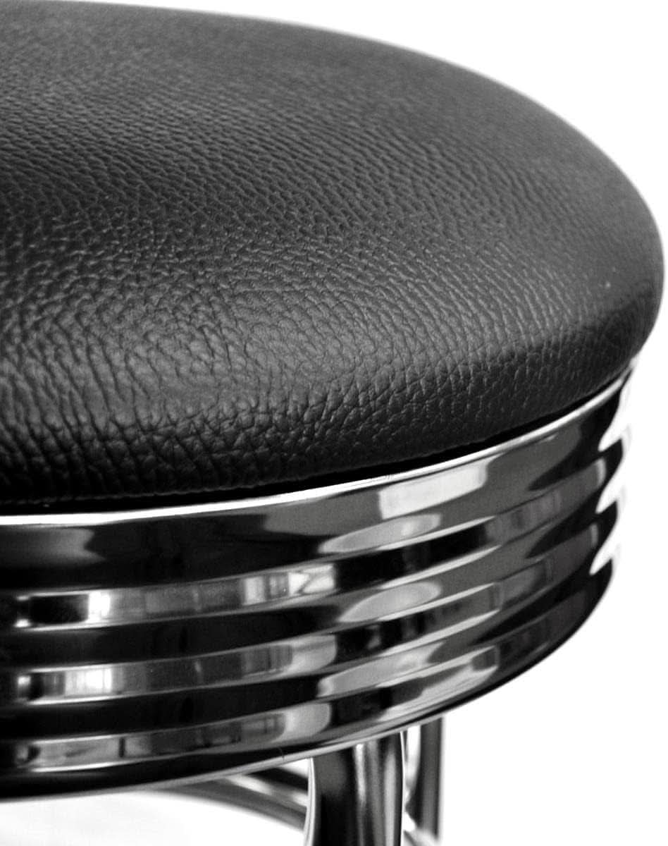 Heavy Duty 30 Inch Backless Swivel Bar Stool Chrome Finish