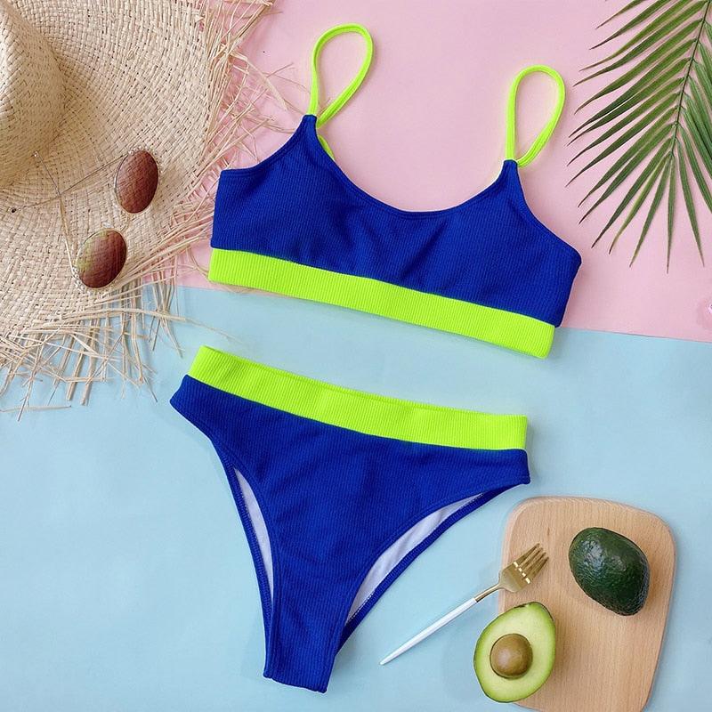 High Waist Bikini Swimsuits Women Push Up