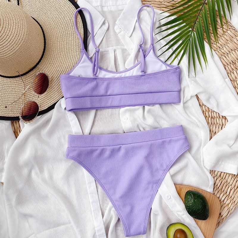 High Waist Bikini Swimsuits Women Push Up
