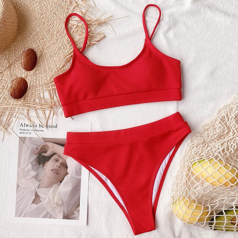 High Waist Bikini Swimsuits Women Push Up