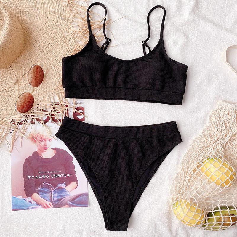 High Waist Bikini Swimsuits Women Push Up