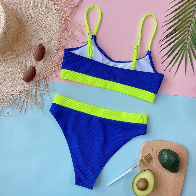 High Waist Bikini Swimsuits Women Push Up
