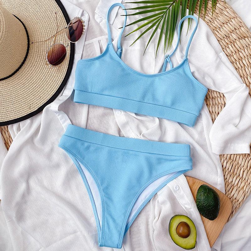 High Waist Bikini Swimsuits Women Push Up