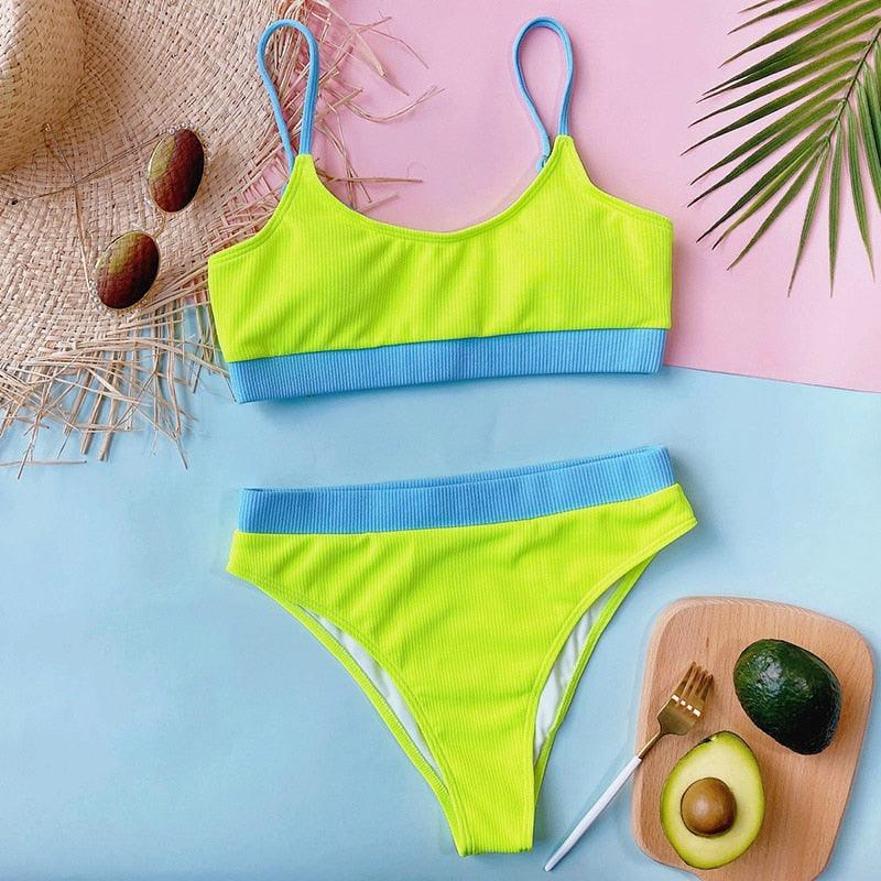 High Waist Bikini Swimsuits Women Push Up