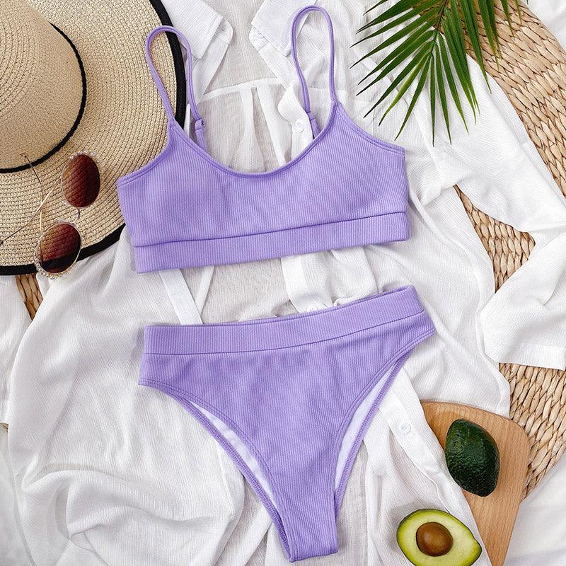 High Waist Bikini Swimsuits Women Push Up