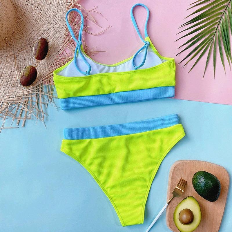 High Waist Bikini Swimsuits Women Push Up