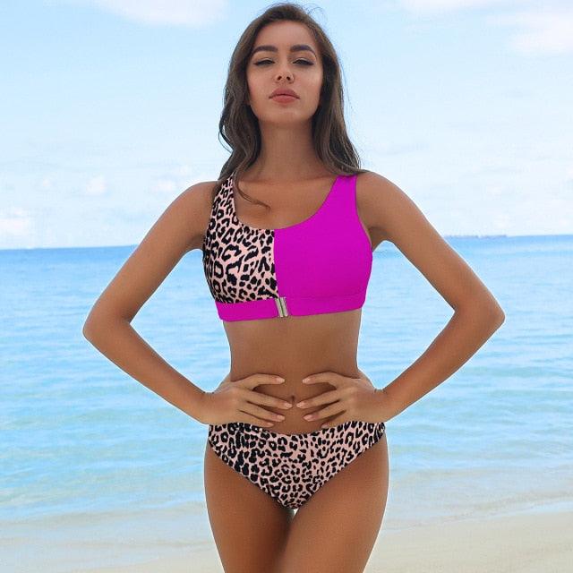 High Waist Bikinis Swimsuit Female Plus Size Swimwear