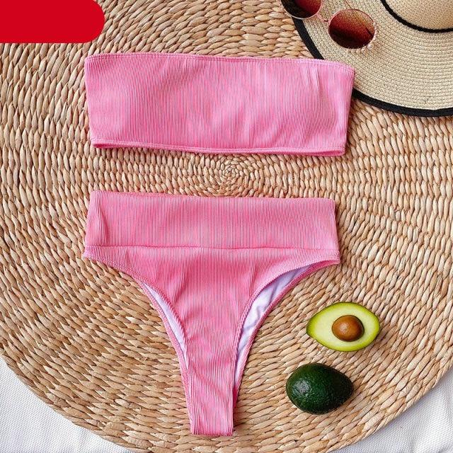 High Waist Bikinis Swimsuits Swimwear Women