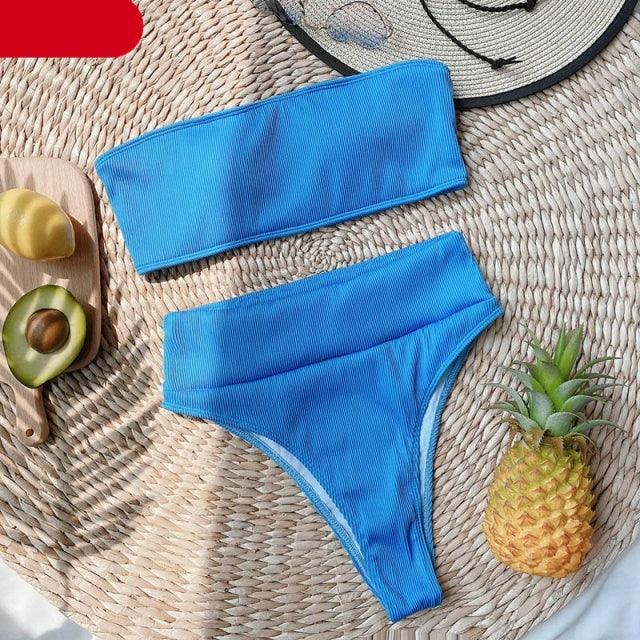 High Waist Bikinis Swimsuits Swimwear Women