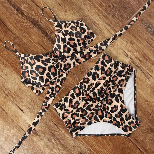 High Waist Swimsuit Bikini Push Up Swimwear