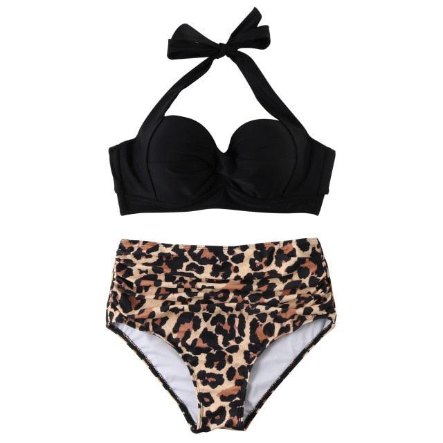 High Waist Swimsuit Bikini Push Up Swimwear