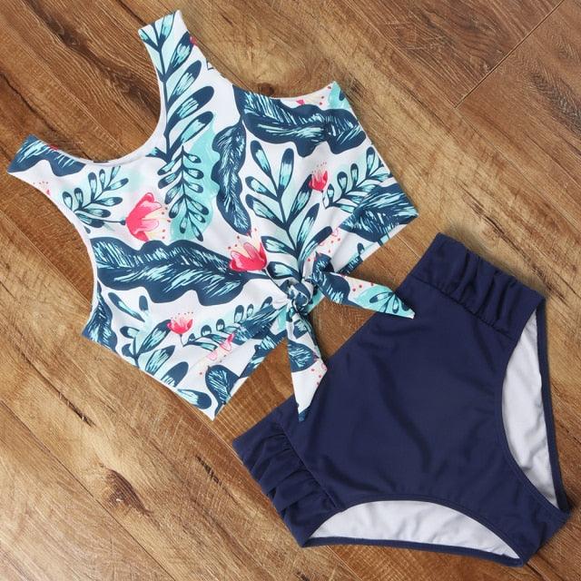 High Waist Swimsuit Bikini Push Up Swimwear