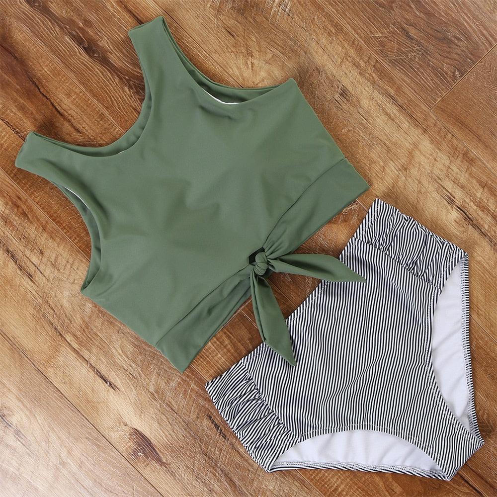 High Waist Swimsuit Bikini Push Up Swimwear