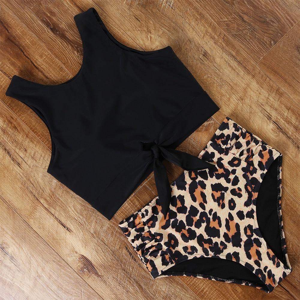 High Waist Swimsuit Bikini Push Up Swimwear