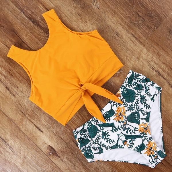 High Waist Swimsuit Bikini Push Up Swimwear