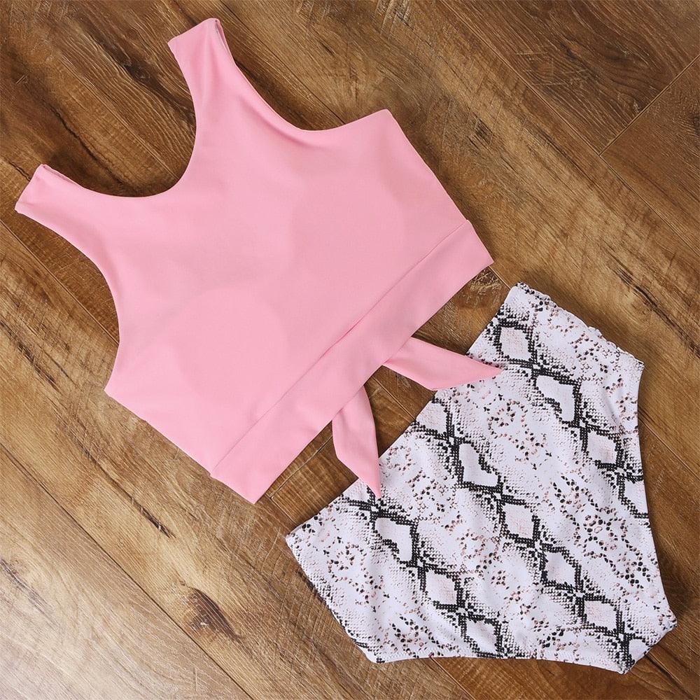 High Waist Swimsuit Bikini Push Up Swimwear