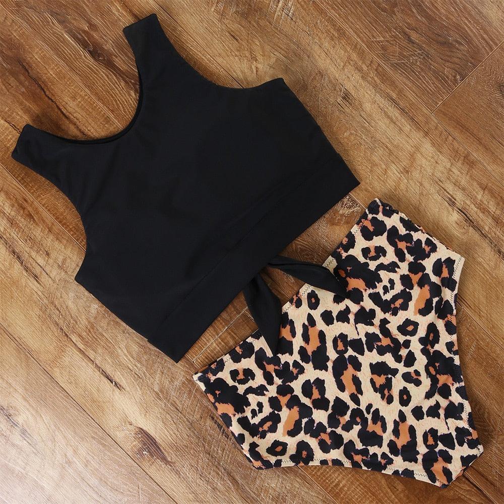 High Waist Swimsuit Bikini Push Up Swimwear