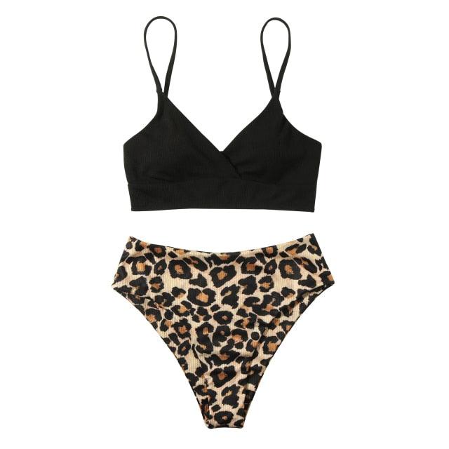 High Waist Swimsuit Bikini Push Up Swimwear