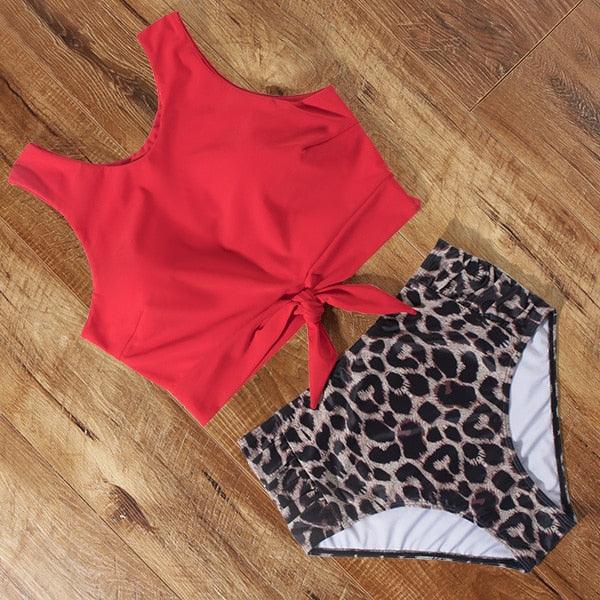 High Waist Swimsuit Bikini Push Up Swimwear