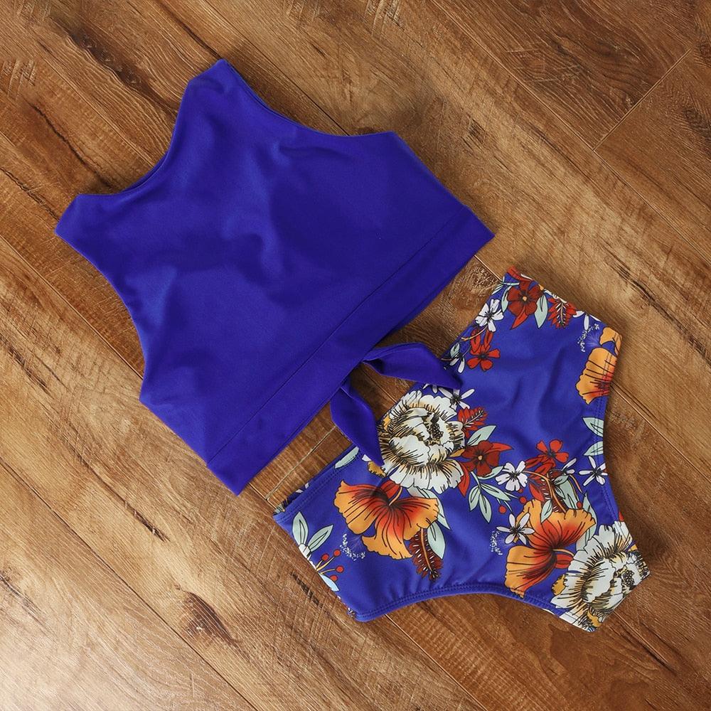 High Waist Swimsuit Bikini Push Up Swimwear