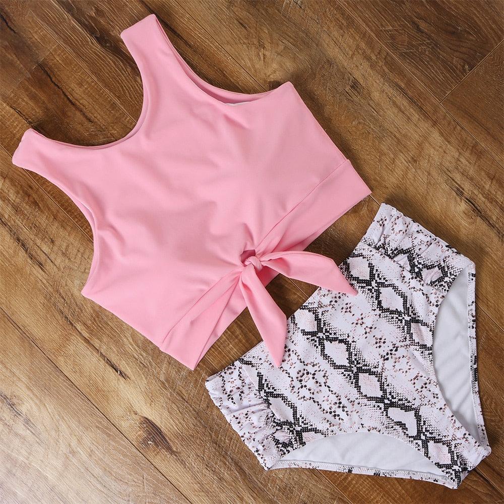 High Waist Swimsuit Bikini Push Up Swimwear