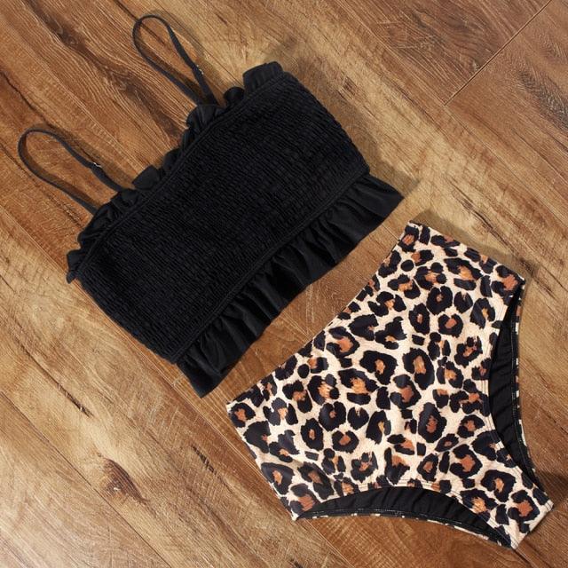 High Waist Swimsuit Bikini Push Up Swimwear