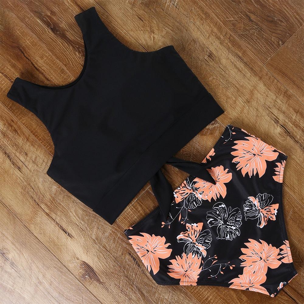 High Waist Swimsuit Bikini Push Up Swimwear