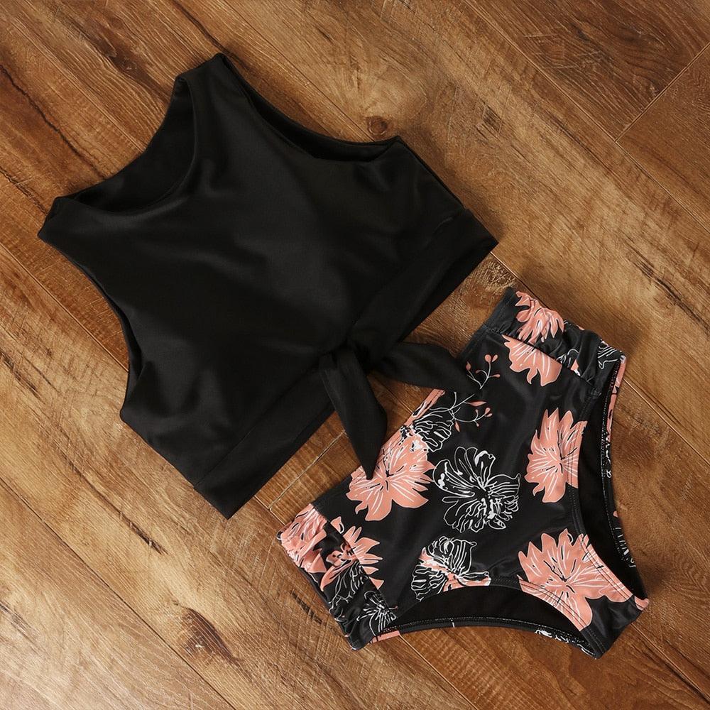 High Waist Swimsuit Bikini Push Up Swimwear