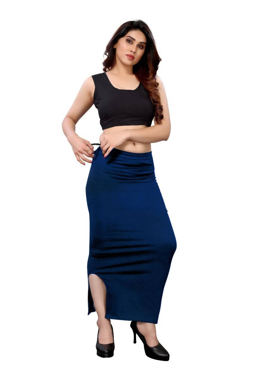 Vamika Navy Blue Cotton Lycra Petticoat