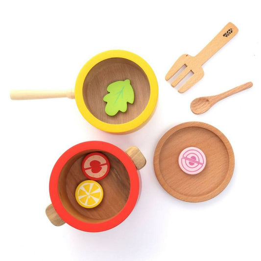 Nesta Toys Kitchen Play Set | Beech Wood Cooking Set