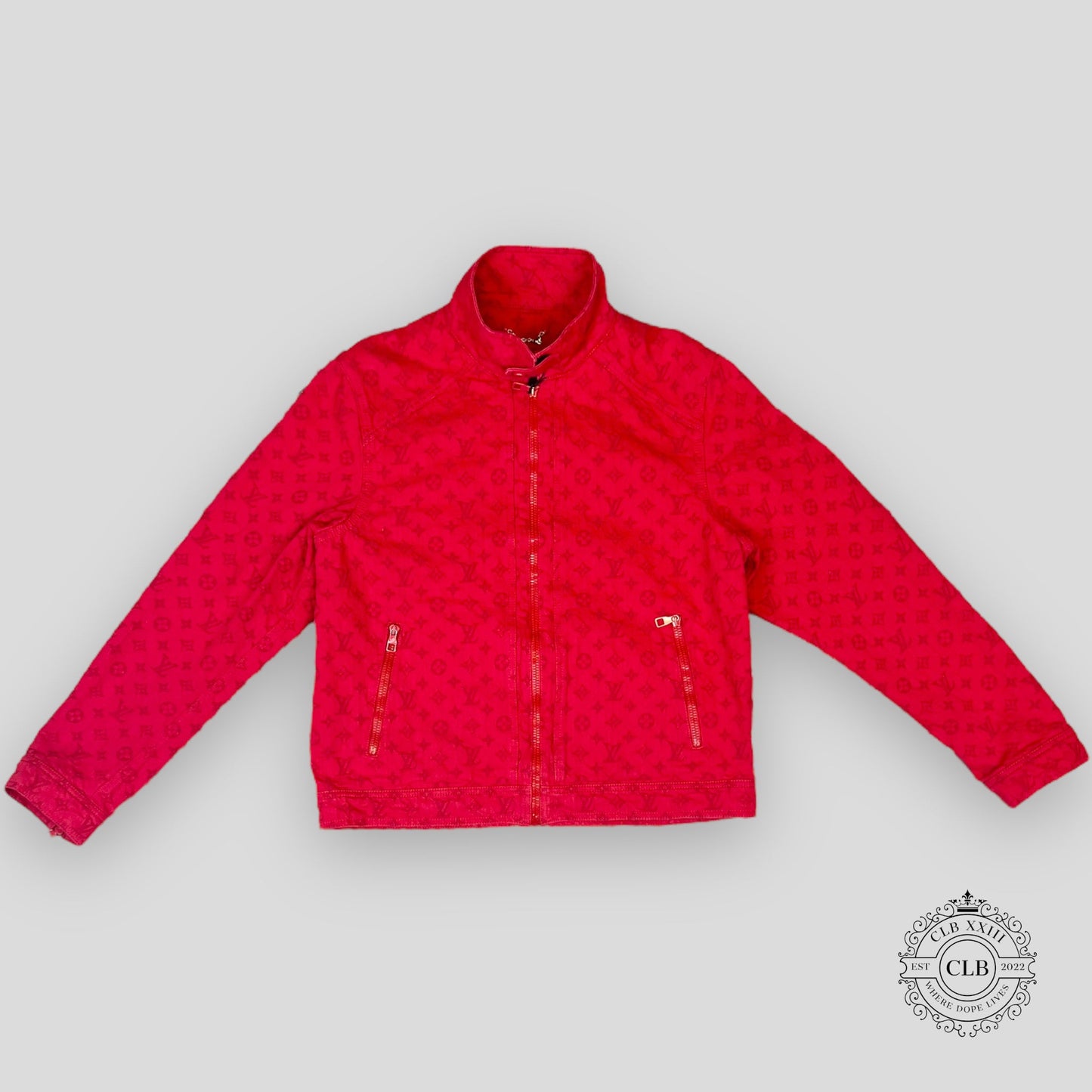 LOUIS VUITTON LV MONOGRAM SOFT DENIM JACKET - RED