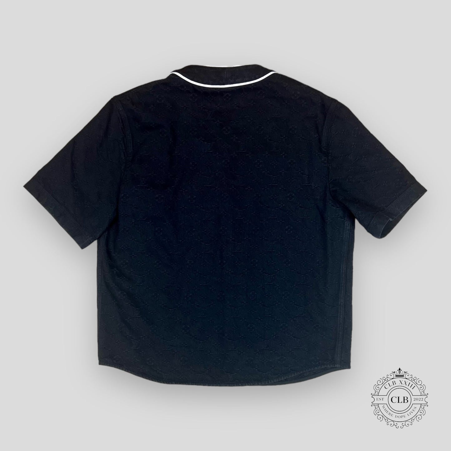 Louis Vuitton Monogram Denim Short Sleeve Shirt in Black