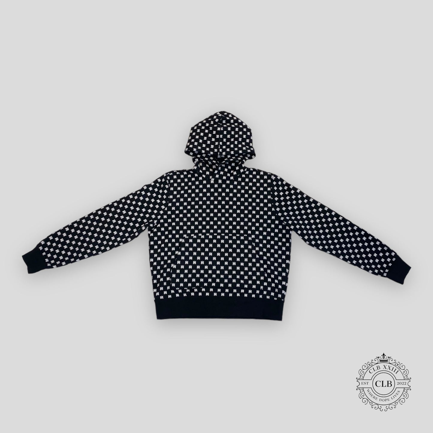 Amiri All Over Ma Hoodie in Black